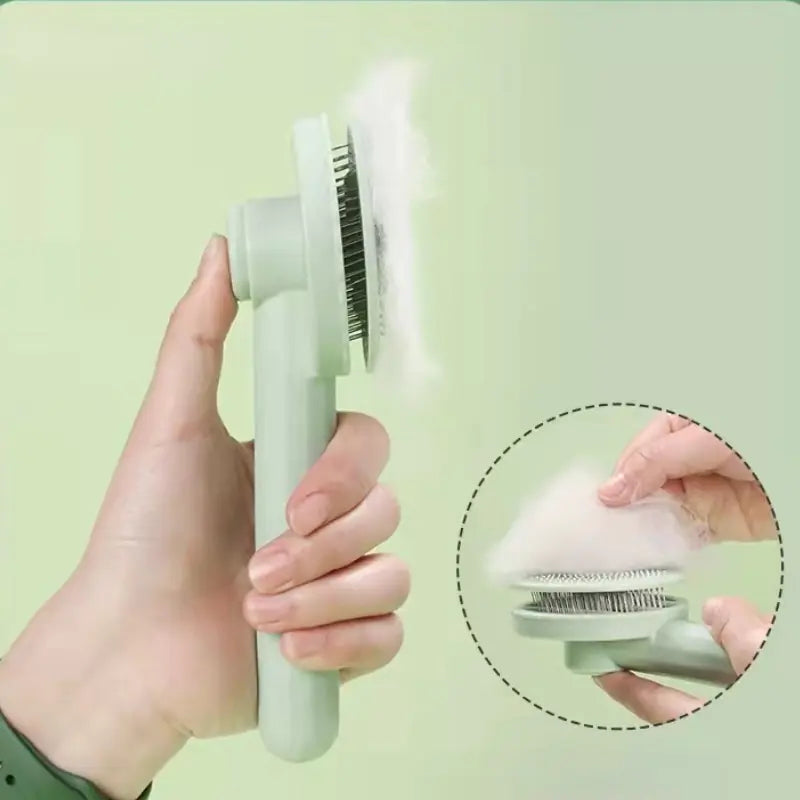 Glida brush in use on pet fur